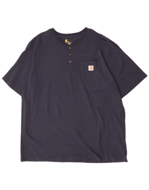 Tricou pentru bărbați Carhartt Original Fit Top 2XL bumbac bleumarin