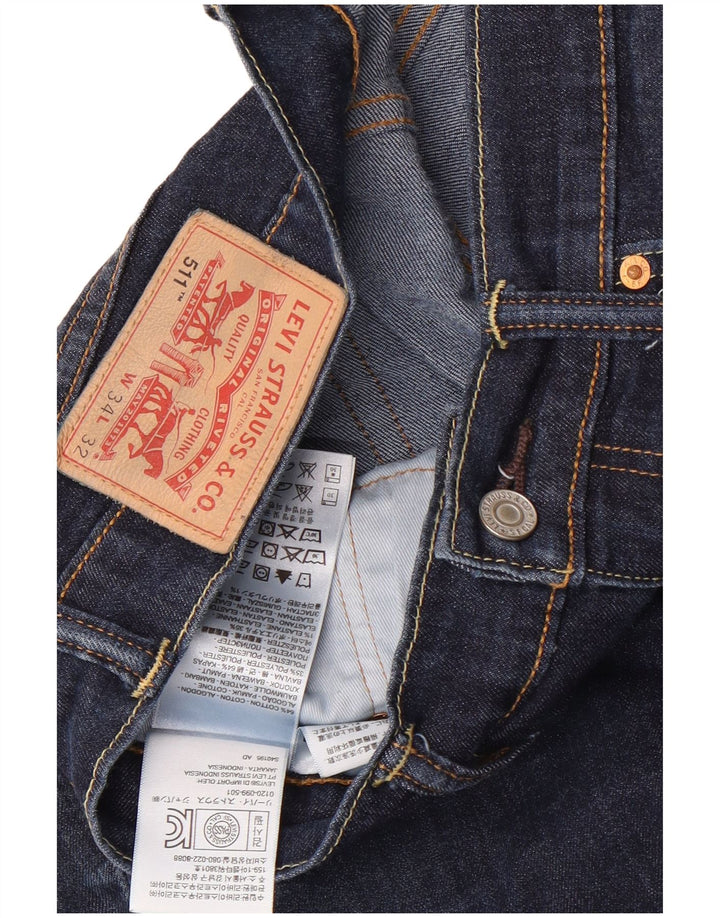 Blugi pentru bărbați Levi's 511 Slim W34 L32 Bumbac bleumarin