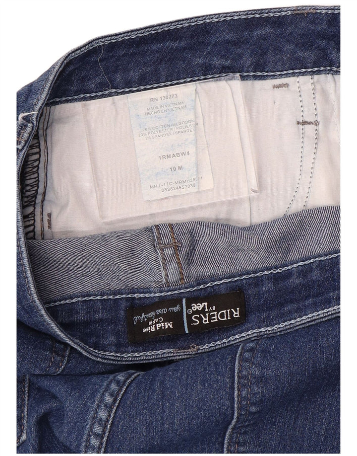 Jeans Capri Riders Lee pentru femei cu talie medie US 10 Large W32 L21 Blue Bumbac