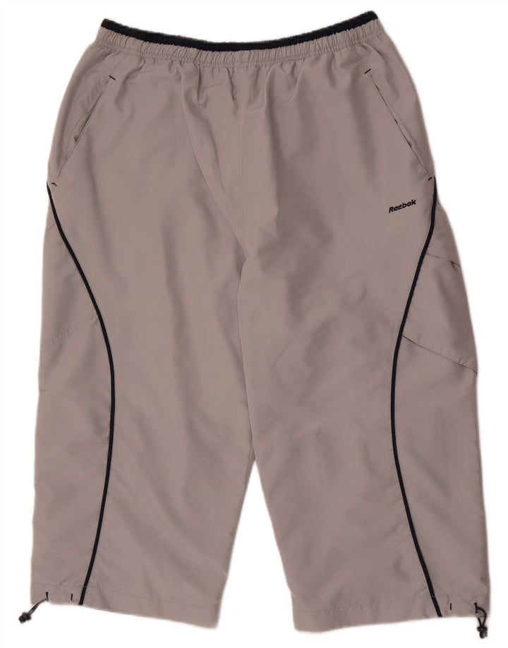 Pantaloni scurți sport Bermuda Reebok pentru bărbați, mari, gri din poliester