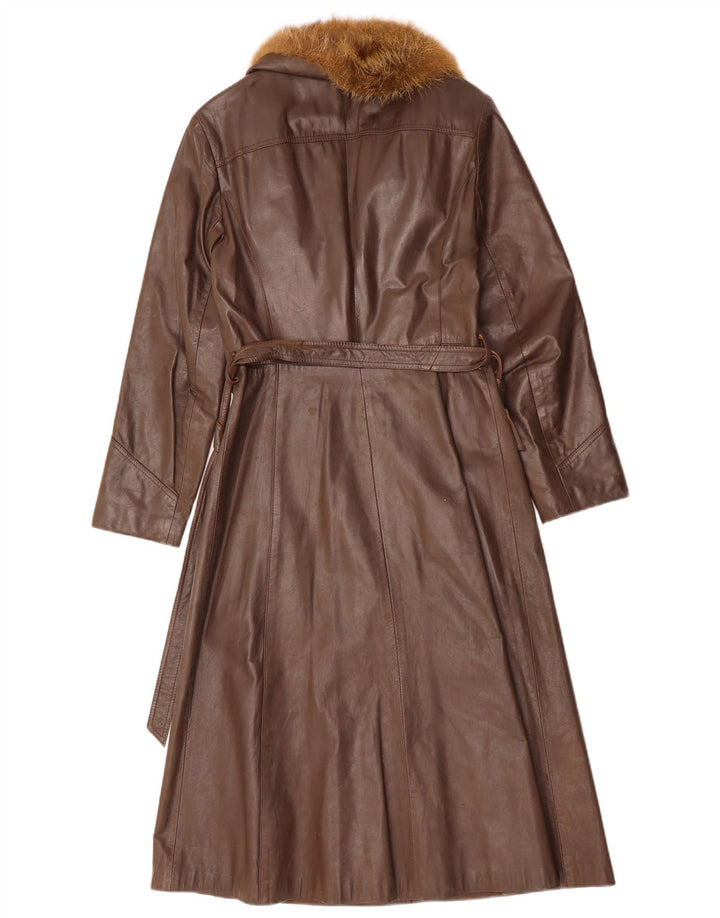 Palton de piele pentru femei VINTAGE UK 12 Piele maro medie