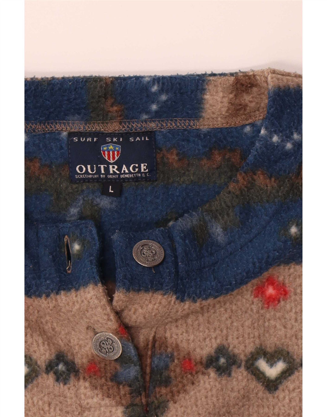 Pulover vintage pentru bărbați din lână, mare, multicolor, din poliester Fair Isle