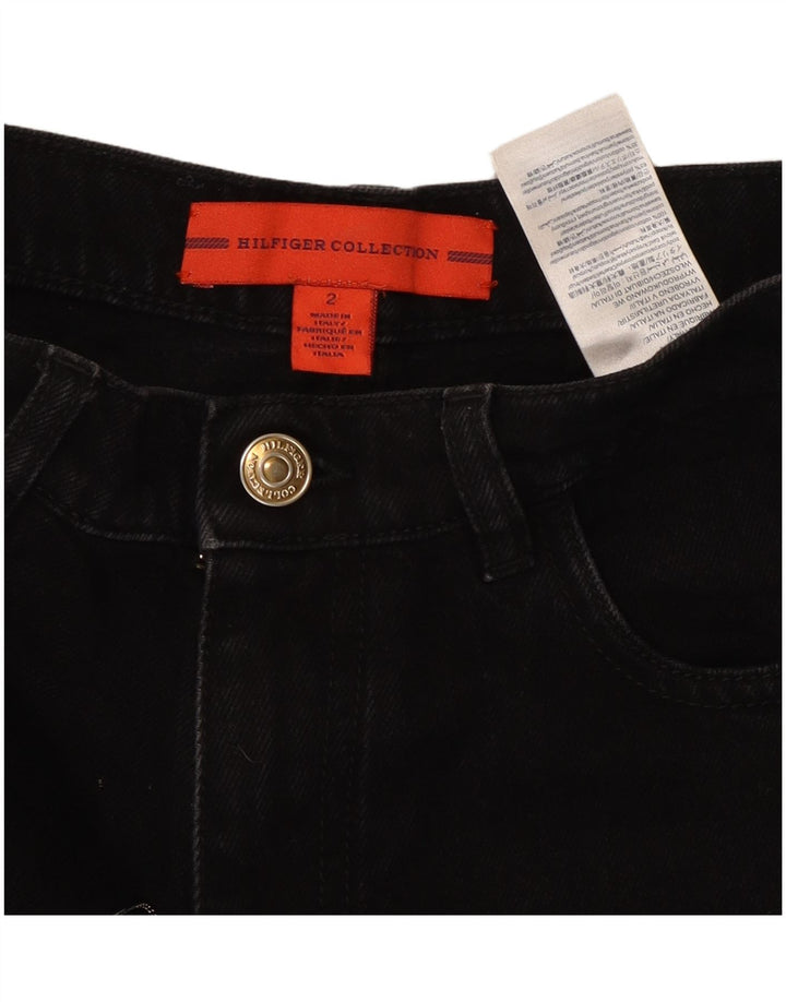 TOMMY HILFIGER Blugi conici învechiți pentru femei US 2 XS W25 L26 Negri