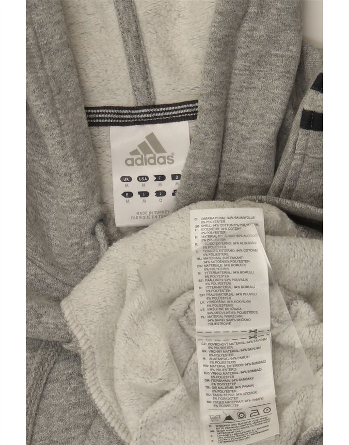 Pulover Adidas pentru bărbați, bumbac cu pete, gri mediu