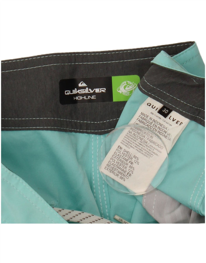 Pantaloni scurți de înot Quiksilver pentru bărbați, poliester cu dungi turcoaz medii