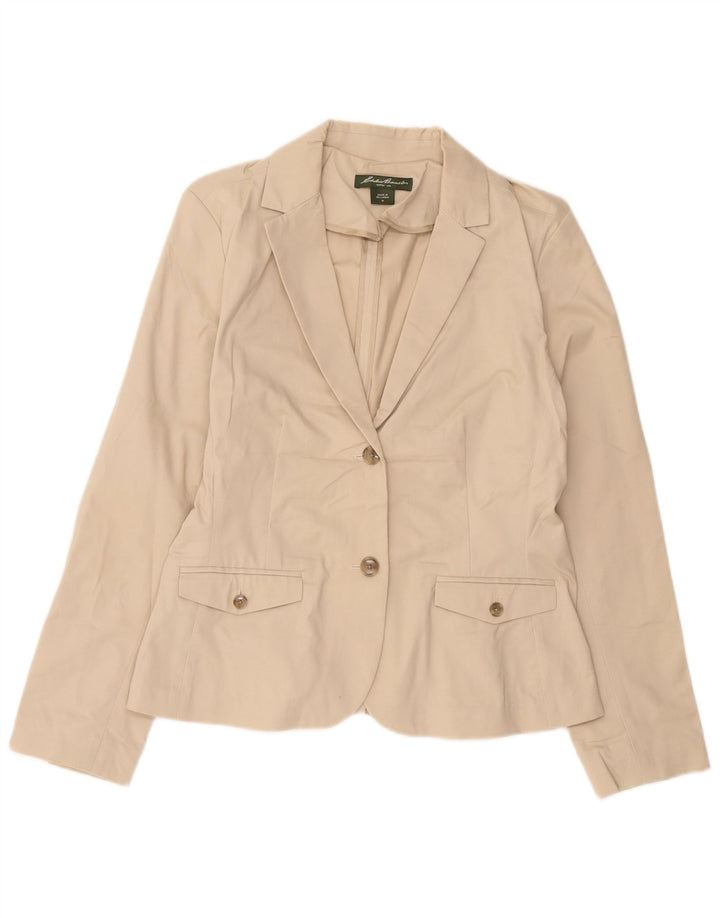 EDDIE BAUER Jachetă pentru femei cu 2 nasturi, US 10, mare, bej, bumbac