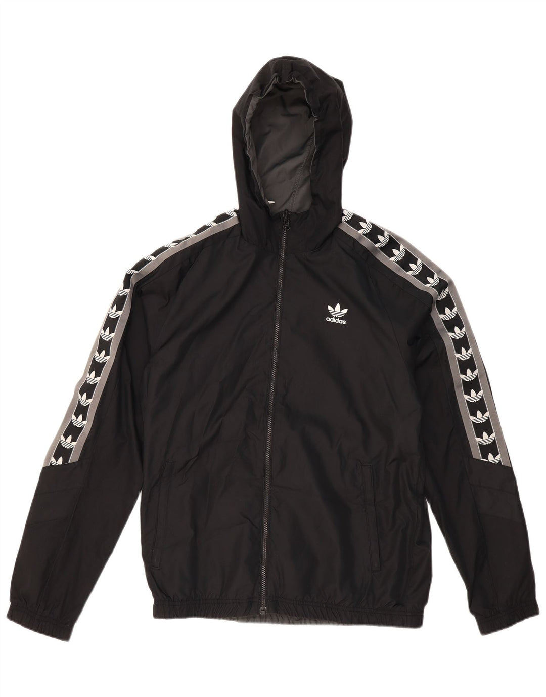 Jachetă reversibilă grafică ADIDAS pentru bărbați UK 38 Medium Black Colorblock