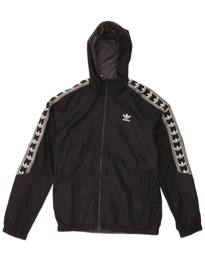Jachetă reversibilă grafică ADIDAS pentru bărbați UK 38 Medium Black Colorblock