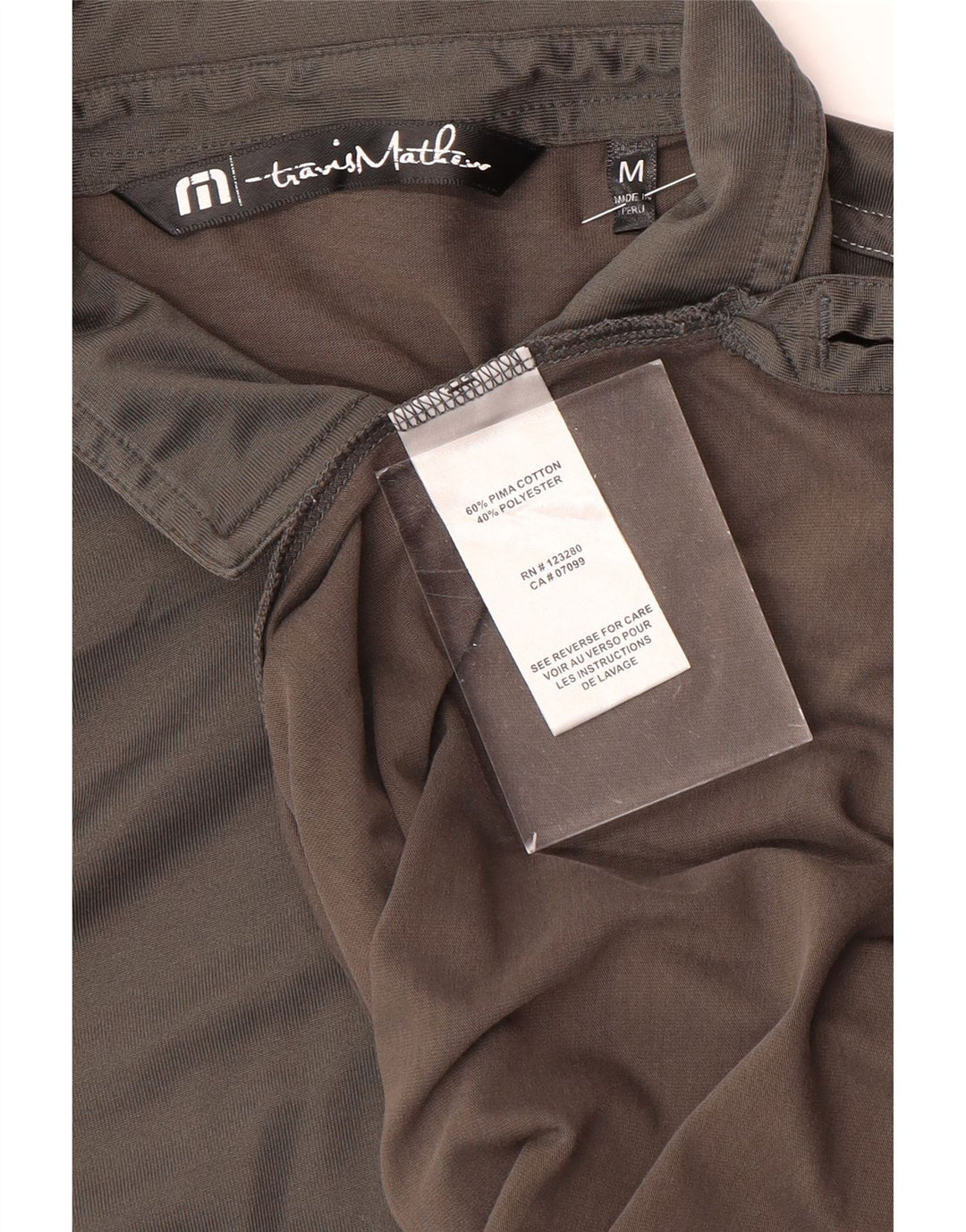 Cămașă polo TRAVIS MATHEW pentru bărbați, bumbac gri mediu