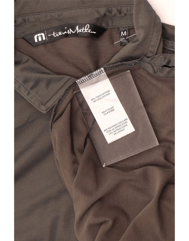 Cămașă polo TRAVIS MATHEW pentru bărbați, bumbac gri mediu