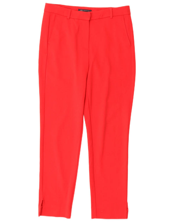 Pantaloni de costum subțiri pentru femei Marks & Spencer UK 10 Mici L27 L27 Poliester roșu