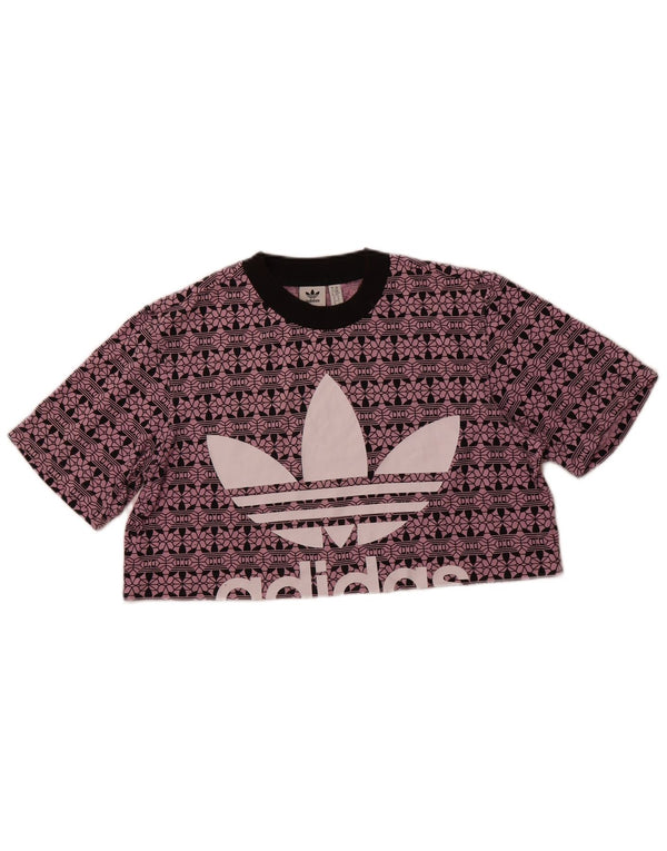 ADIDAS Tricou cu grafic supradimensionat pentru femei, UK 6 XS, bumbac violet