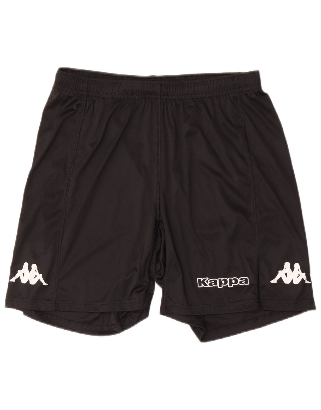 Pantaloni scurți sport grafic Kappa pentru bărbați, poliester mediu negru