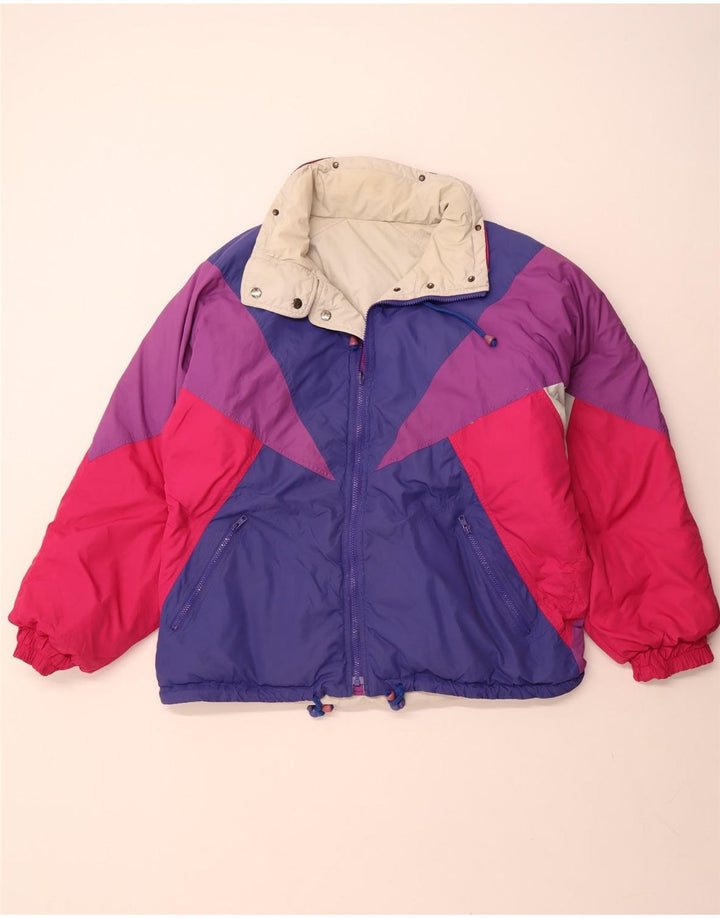 Jachetă reversibilă cu glugă pentru femei VINTAGE, mare, bej, din poliester