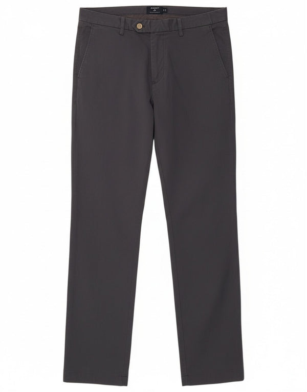 Gant Pantaloni chino cu talie joasă pentru bărbați, cu talie îngustă, L32 L34, bumbac bleumarin