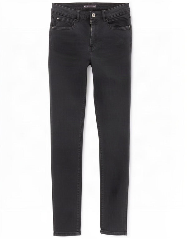 Blugi skinny pentru femei Marks & Spencer UK 10 Small W26 L28 Lycra negru
