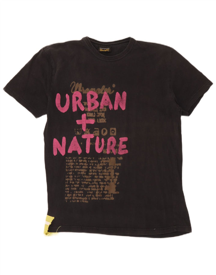 Tricou grafic pentru bărbați Wrangler Top mare din bumbac negru