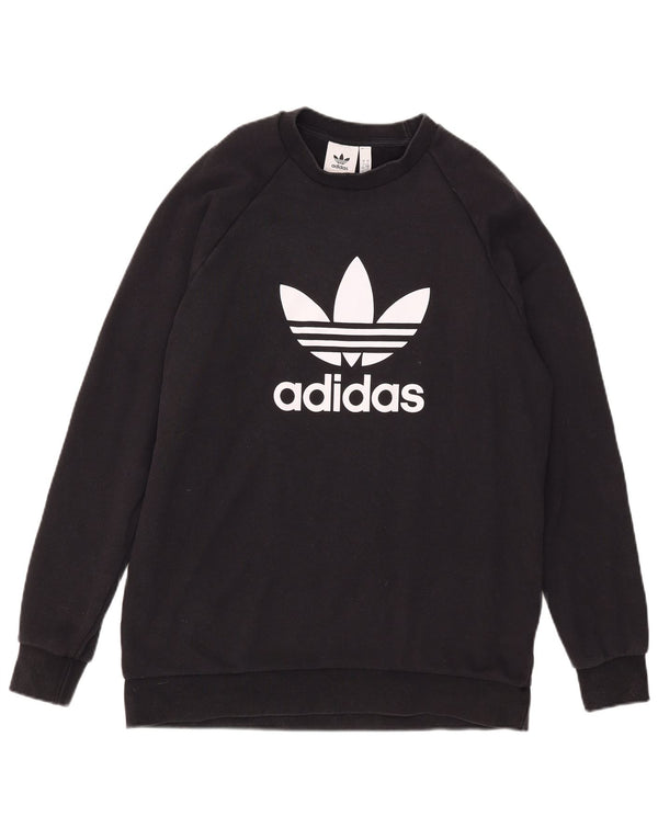Hanorac grafic pentru bărbați Adidas Jumper mare, negru, bumbac