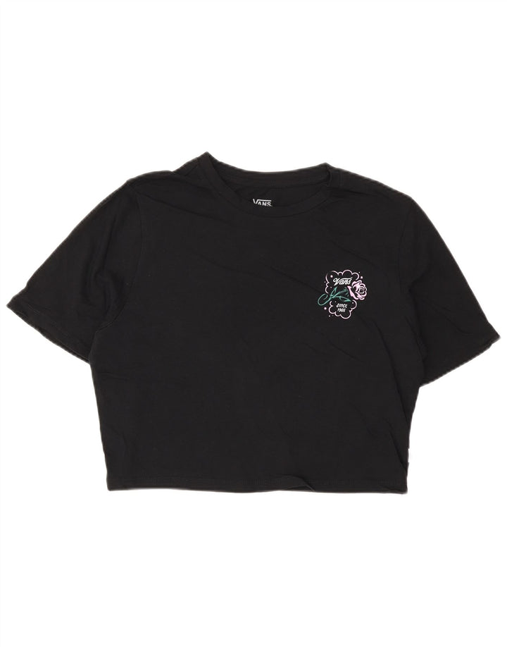 Tricou Vans Crop Graphic Top UK 12 Medium Negru