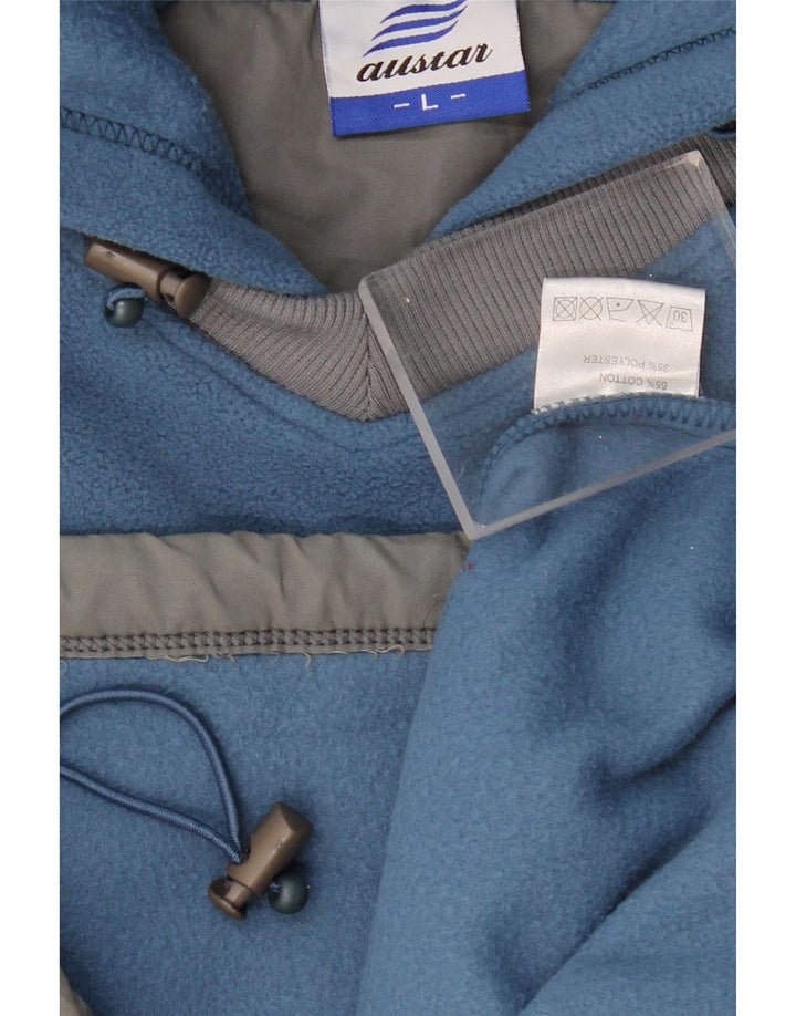 Pulover VINTAGE pentru bărbați, din lână, cu grafică, poliester mare, albastru