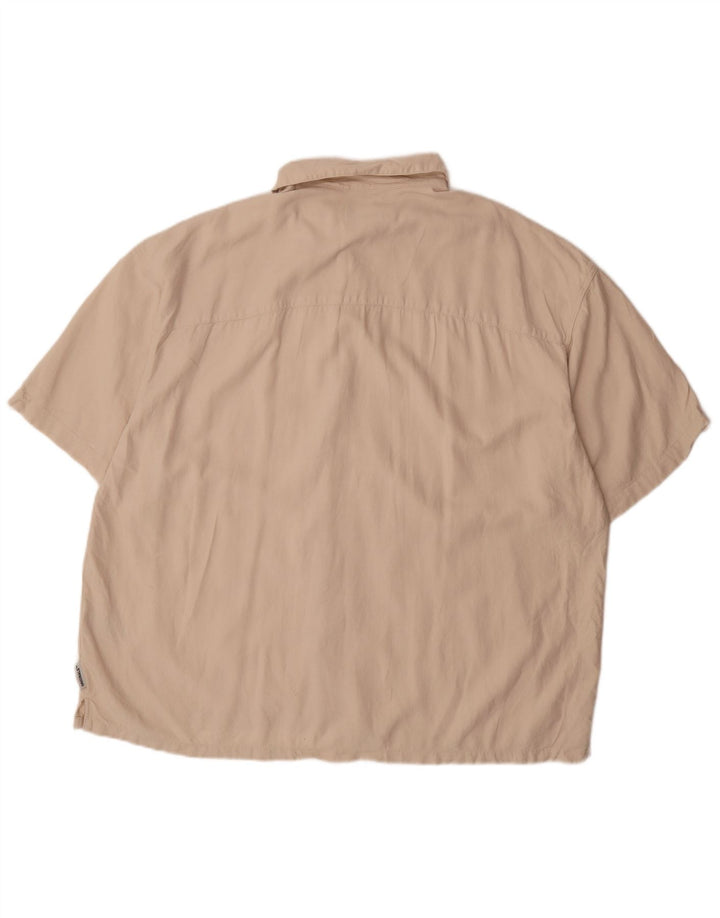 JACK & JONES Mens Short Sleeve Shirt 2XL Beige