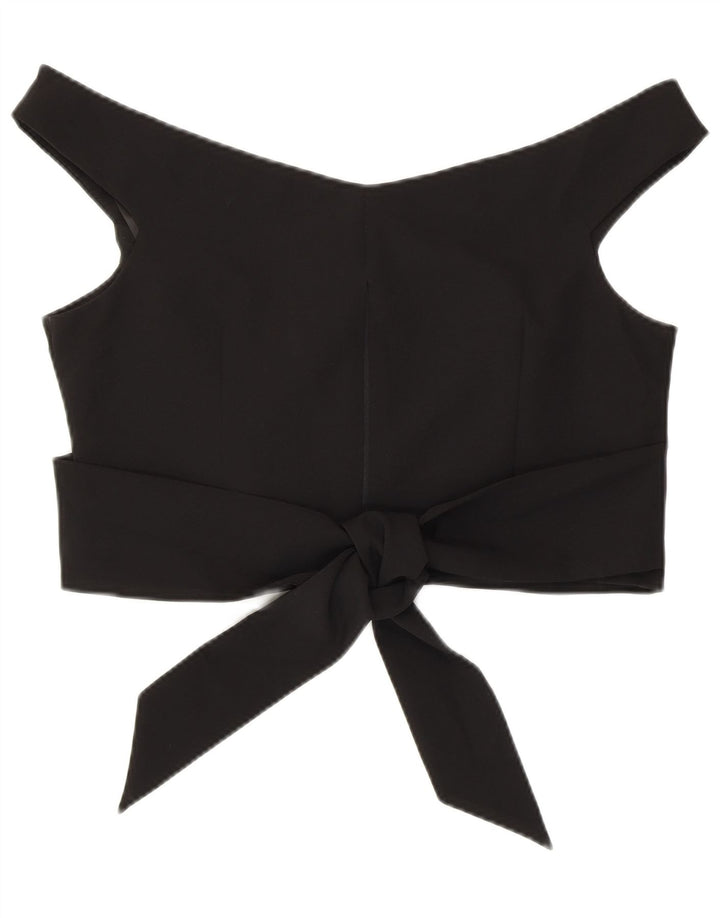 Coasta pentru femei Crop Off Shoulder UK 16 Poliester negru mare