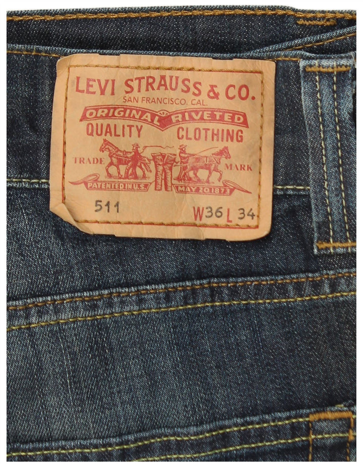 Blugi Levi's 511 Slim pentru bărbați W36 L32 Bumbac albastru