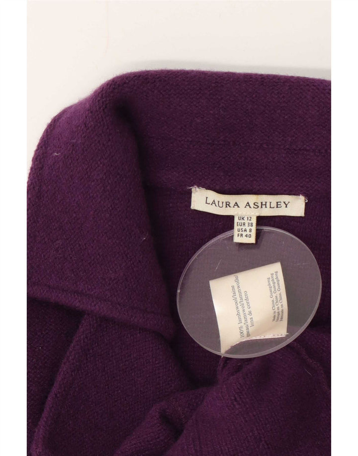 Jachetă blazer pentru femei Laura Ashley cu 3 nasturi UK 12 Lână de miel violet mediu