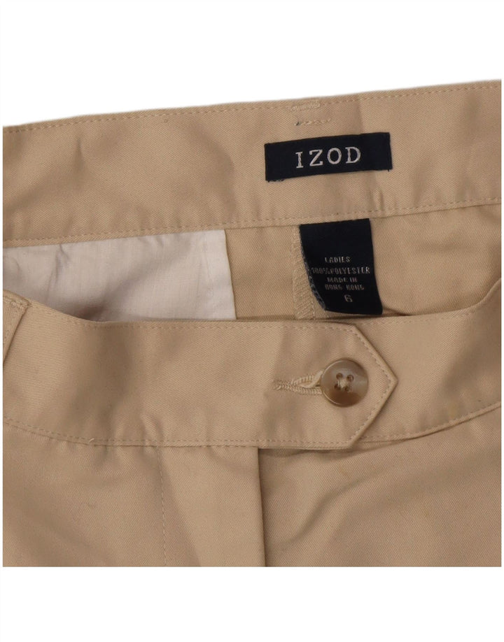 Pantaloni scurți chino pentru femei IZOD US 6 Medium W28 Bej Poliester