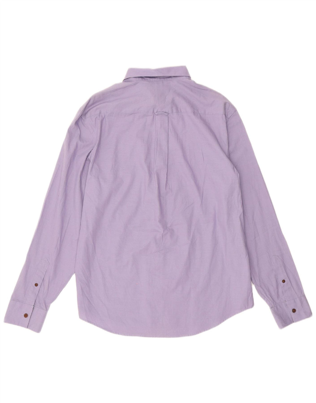 PENGUIN Mens Classic Fit Shirt Large Purple Cotton