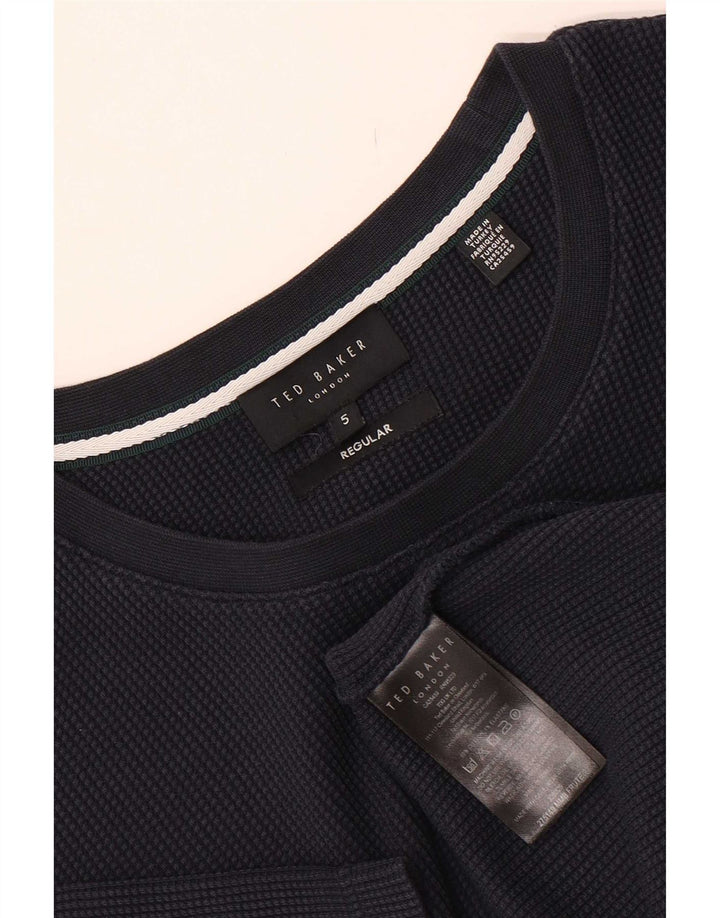 Tricou Ted Baker pentru bărbați, cu croiala normală, mărime top 5 XL, bumbac bleumarin