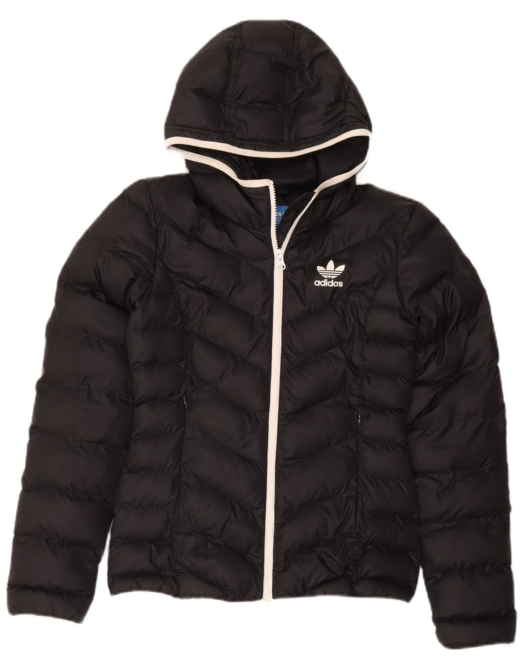 Jachetă căptușită cu glugă Adidas pentru femei UK 6 XS poliester negru