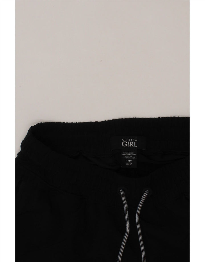 Pantaloni scurți sport pentru fete ATHLETA 11-12 ani Poliester negru mare