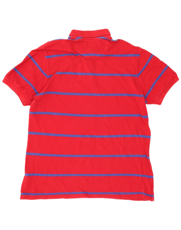 Cămașă polo pentru bărbați Chaps, bumbac cu dungi roșii medii