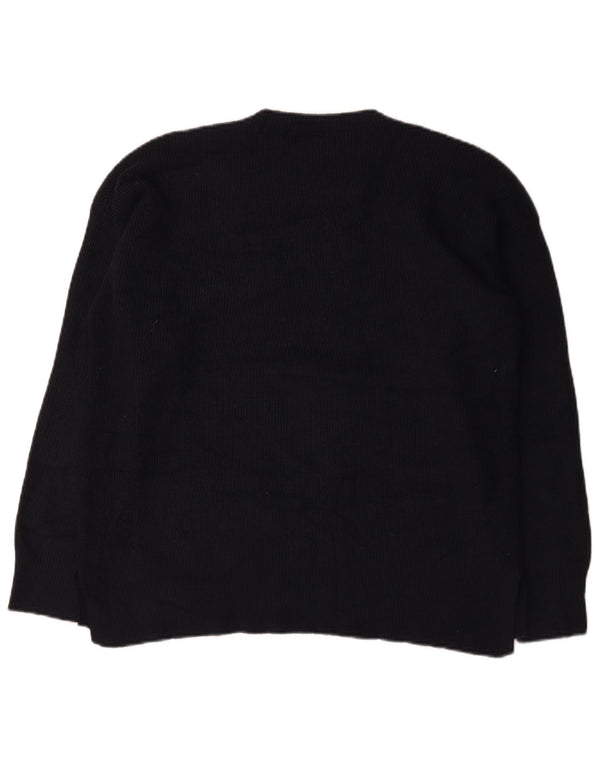 Pulover pentru bărbați Marks & Spencer cu gât crew pulover mare, bleumarin, viscoză
