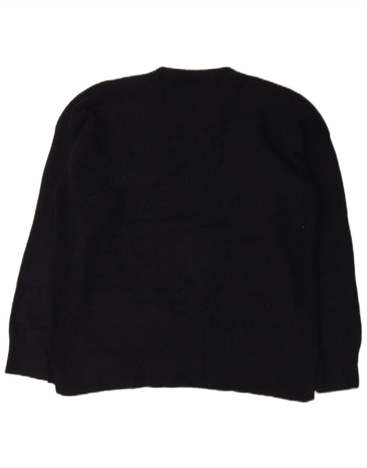 Pulover pentru bărbați Marks & Spencer cu gât crew pulover mare, bleumarin, viscoză