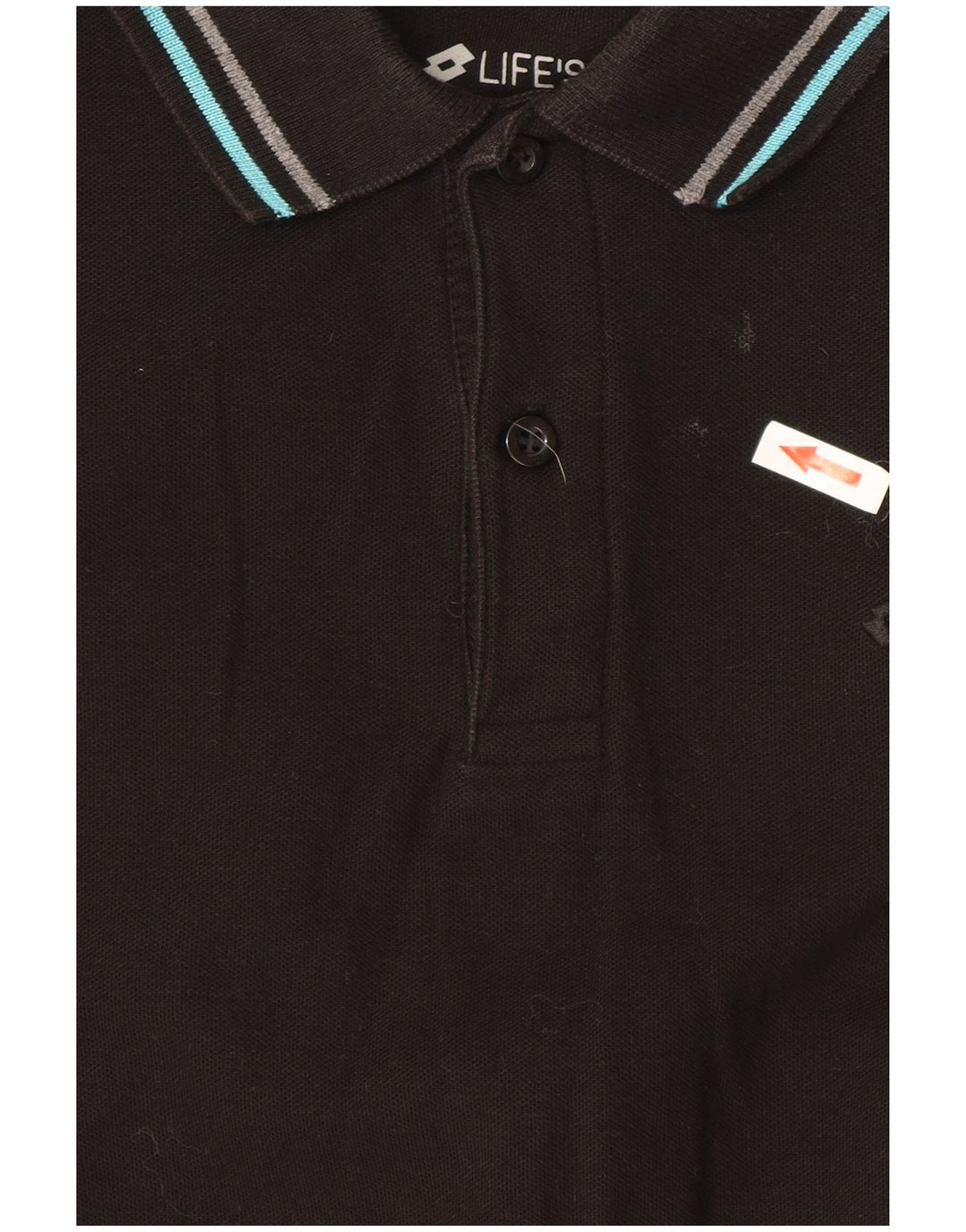 Tricou polo pentru bărbați Lotto, mare, negru, bumbac
