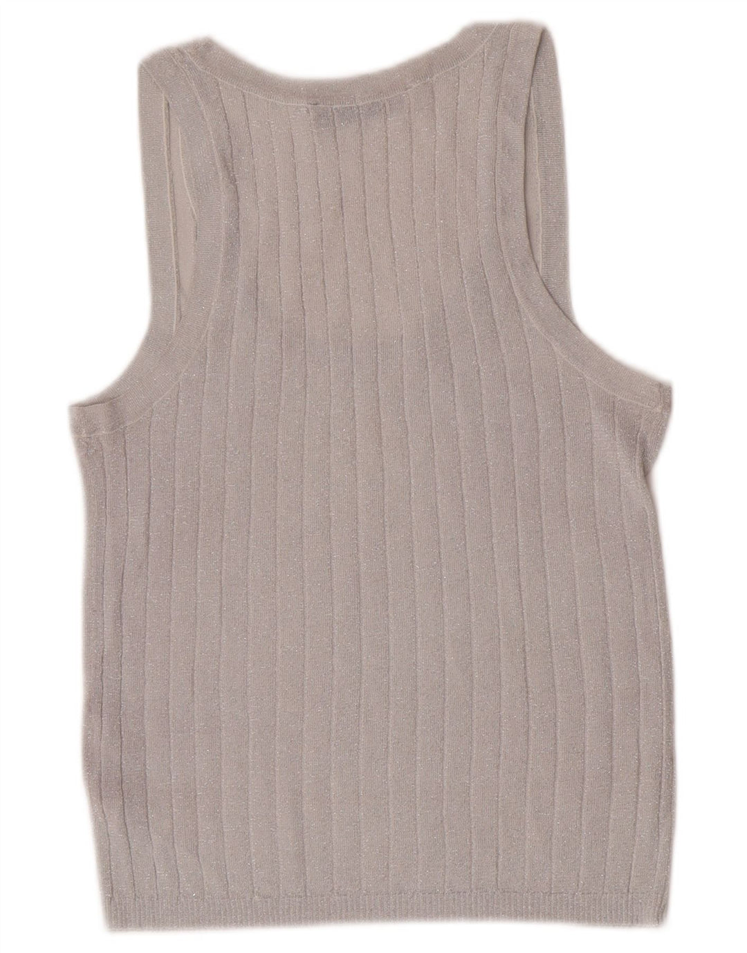 Vest Vest Top Femei Zara UK 14 Large Silver Flecked Viscose
