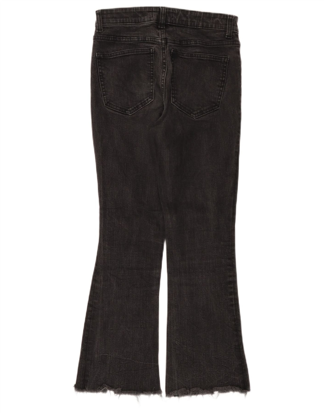 Blugi evazați pentru femei ZARA EU 38 Small W28 L25 Bumbac negru