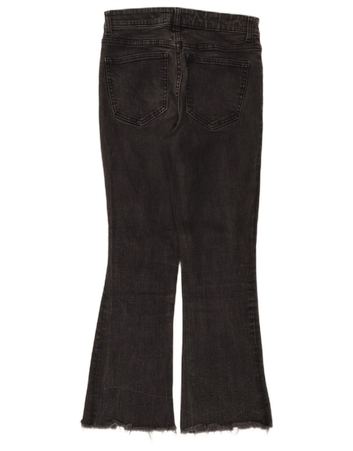 Blugi evazați pentru femei ZARA EU 38 Small W28 L25 Bumbac negru