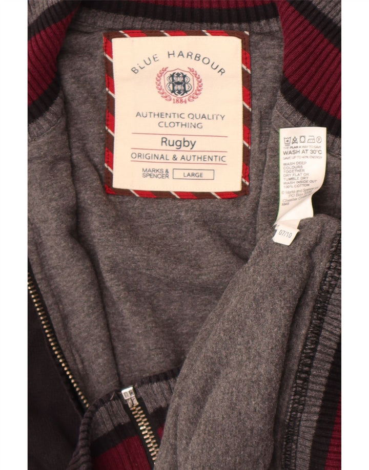 Cardigan pentru rugby Marks & Spencer pentru bărbați, bumbac mare, negru