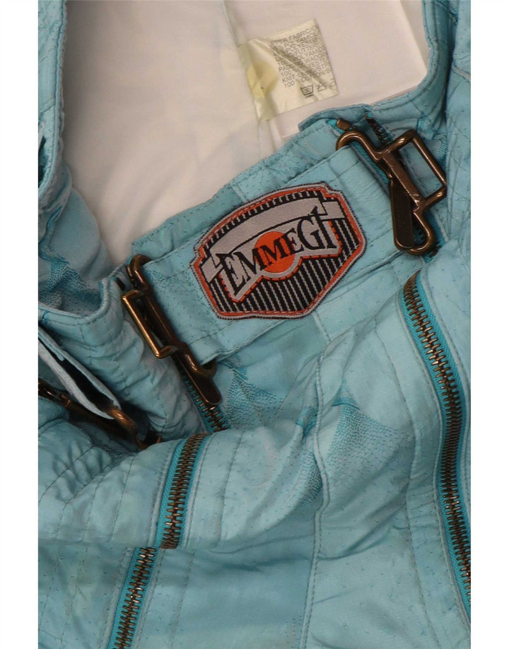 Emmegi Joggeri Femei Pantaloni Ski UK 12 Medium Blue Geometric Poliamidă