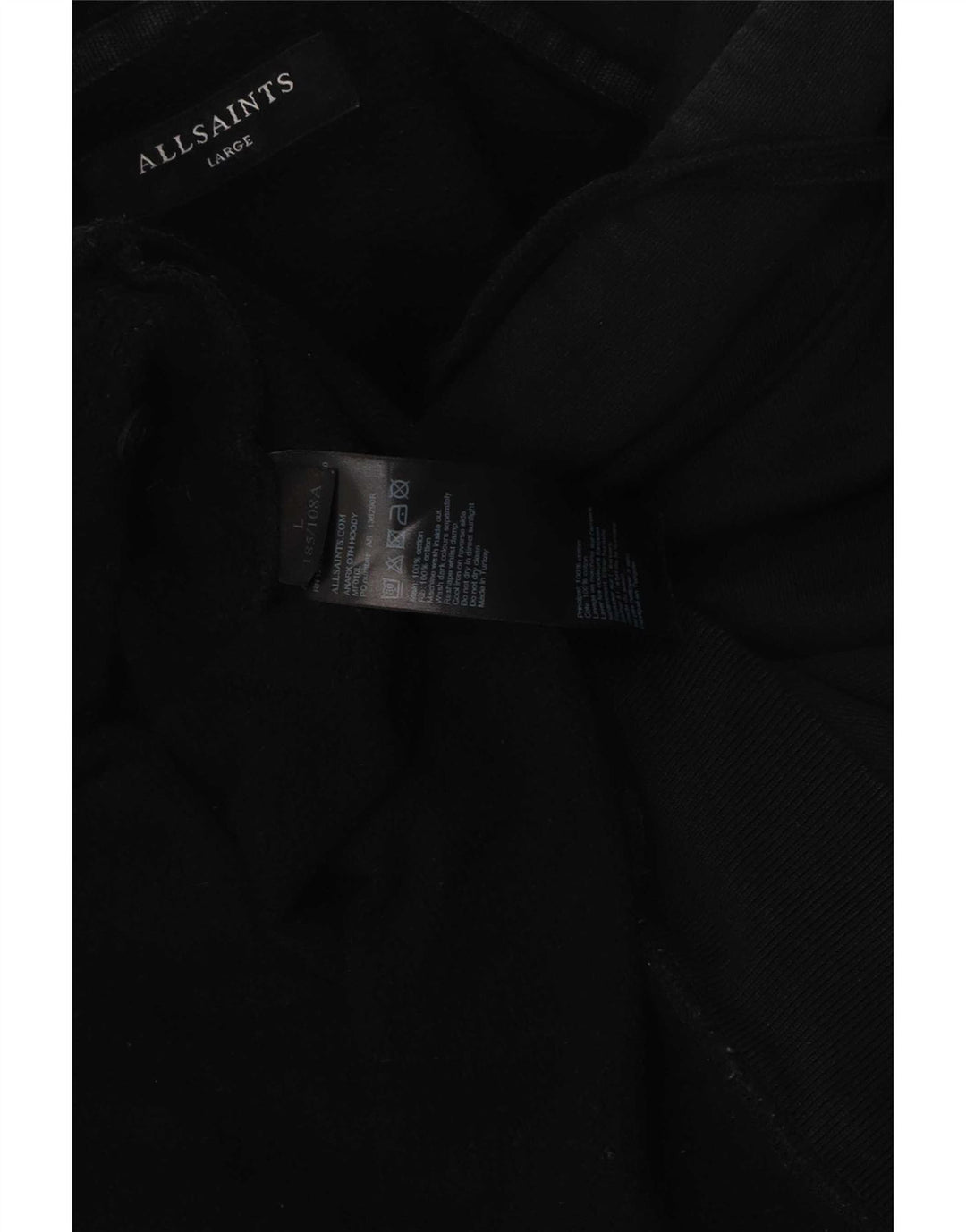 Hanorac pentru bărbați All Saints Pulover mare, negru, bumbac