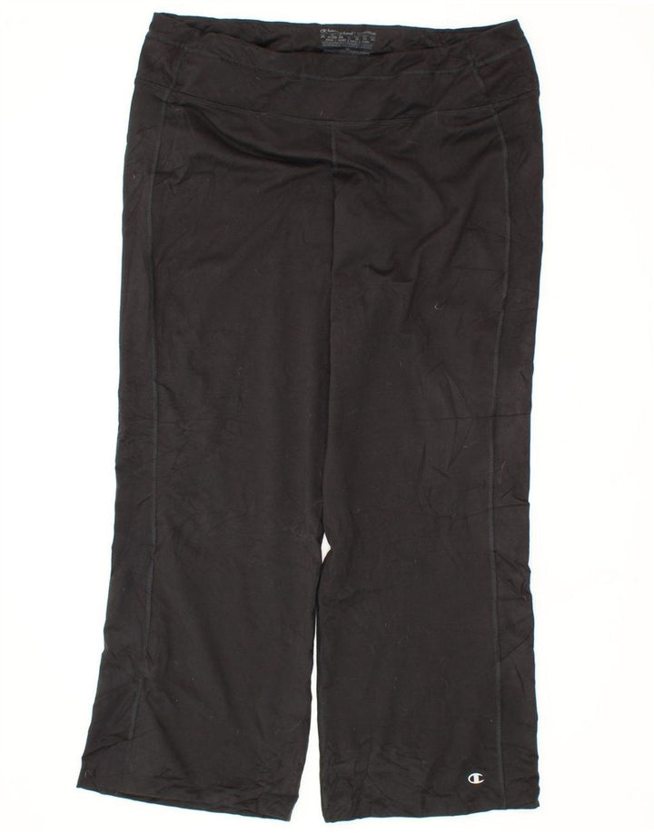 CHAMPION Womens Tracksuit Trousers UK 20 2XL  Black Polyester Vintage Champion and Second-Hand Champion from Messina Hembry 