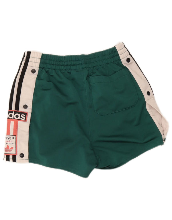Pantaloni scurți sport grafic Adidas pentru femei, verde mediu, poliester color bloc