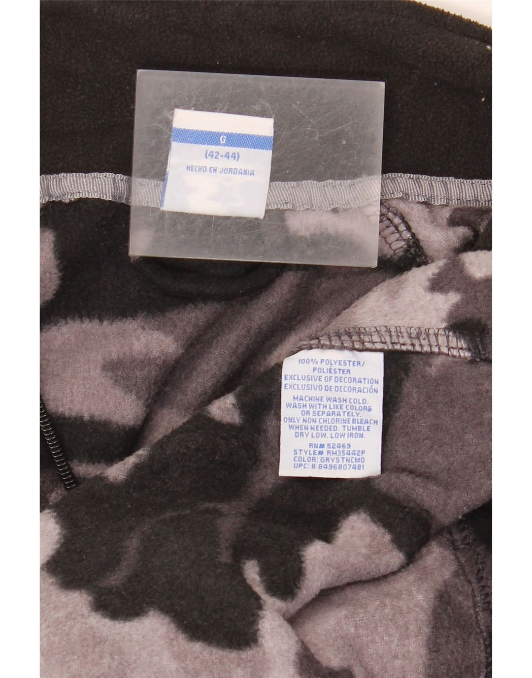 Jachetă fleece pentru bărbați STARTER UK 42/44 mare, gri, camuflaj, poliester