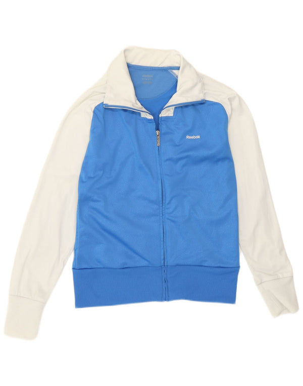 Jachetă de trening Reebok pentru femei UK 14 Medium Blue Colorblock Sports