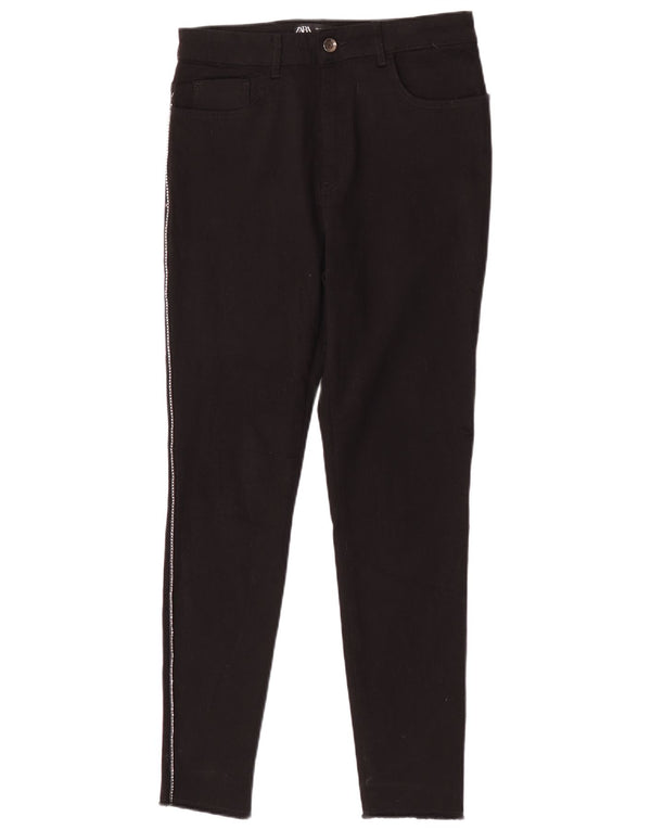 Blugi slim pentru femei cu talie înaltă Zara EU 44 XL W34 L28 bumbac negru