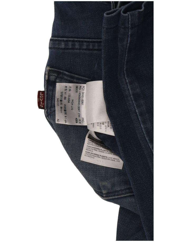 Blugi slim cu talie medie Levi's pentru femei L24 L28, bumbac albastru