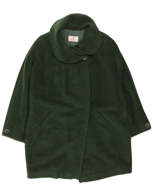 Pardesiu supradimensionat Vintage pentru femei UK 18 XL Lână verde
